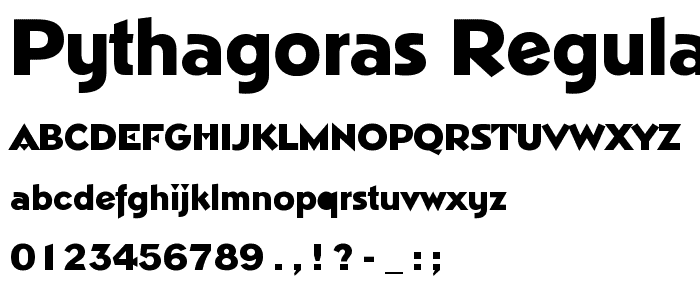 Pythagoras Regular font